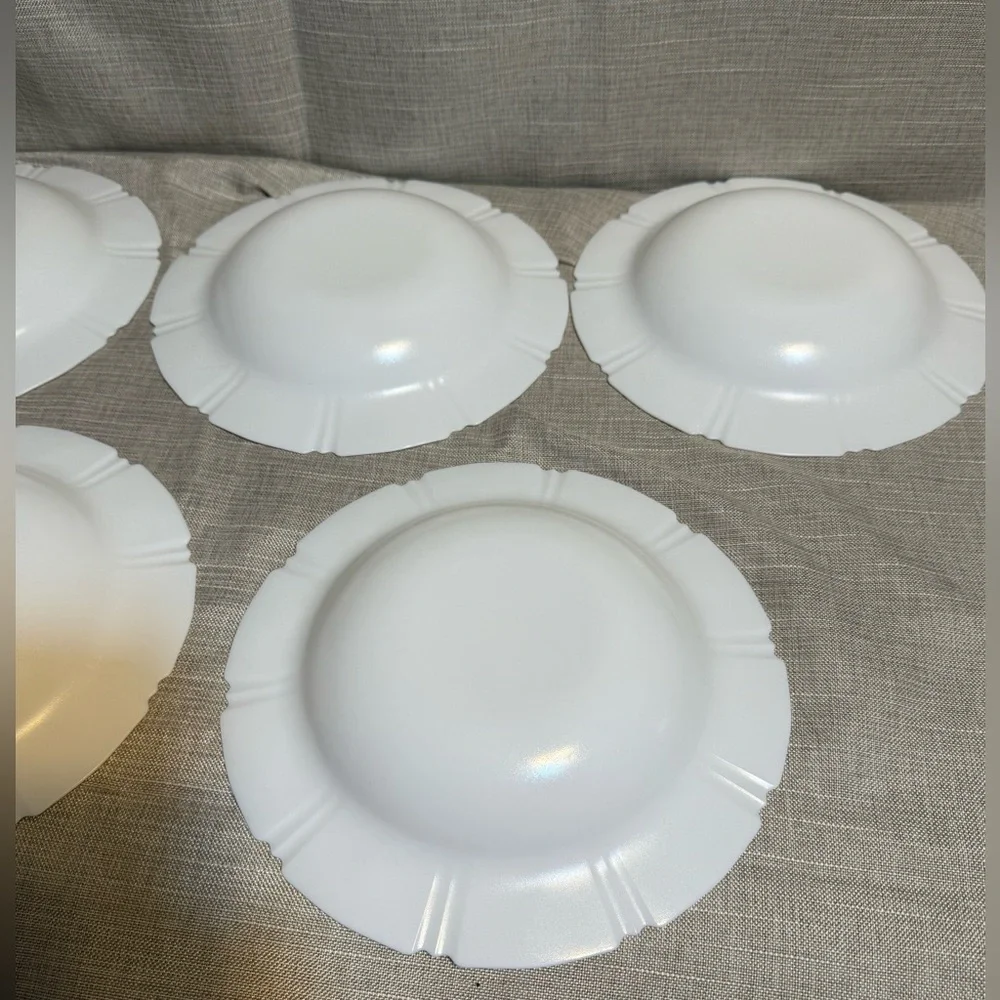 5- Ikea Sanning White Pasta/Soup Bowl With Flowers